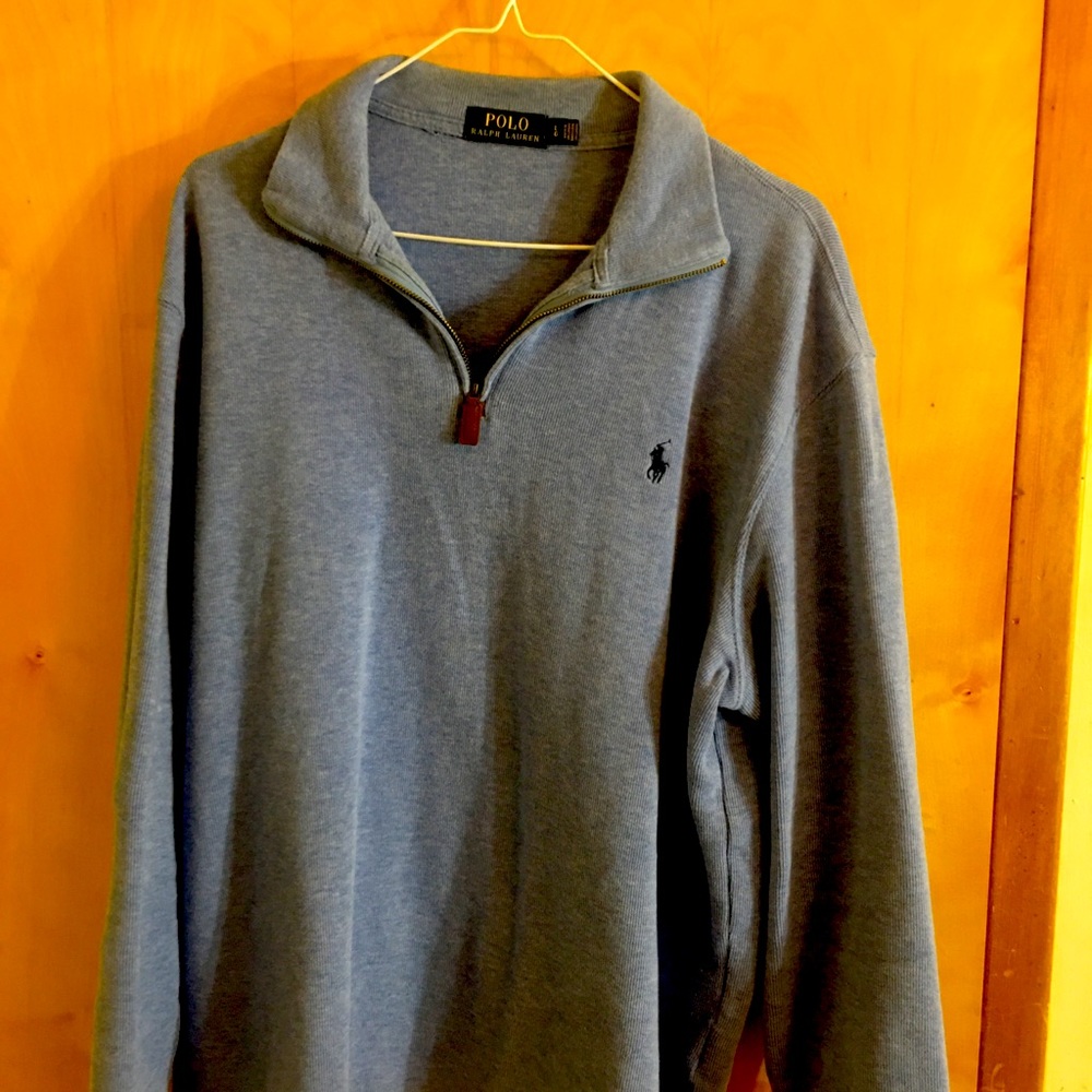 Polo Ralph Lauren pullover sweater quarter zip light blue size L